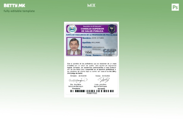 Шаблон за совет за јавно здравје во модерен стил во Ел Салвадор (consejo superio